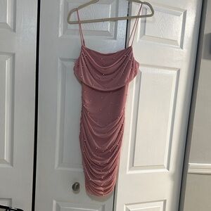 Windsor Pink Draped Mini Dress